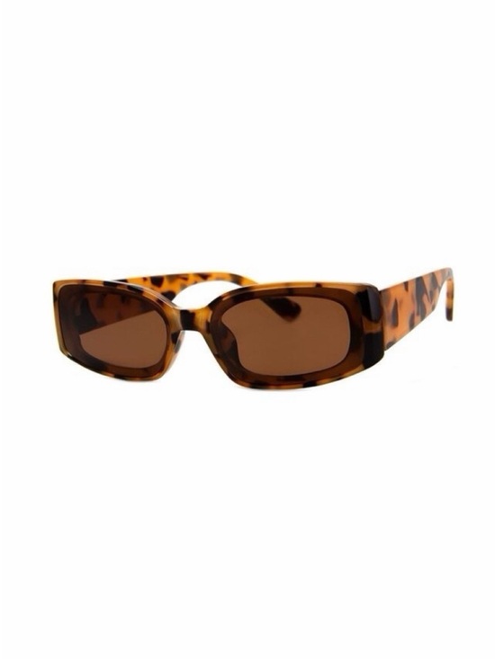 ASOS Accessories - ASOS AJ Morgan brown tortoise leopard thick frame 90s rectangular sunglasses